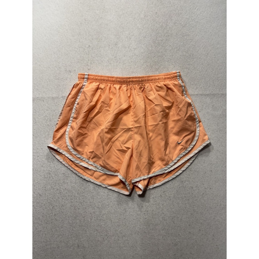Nike Running Shorts Womens Medium Orange Dri-FIT 3" Inseam Lined Athletic